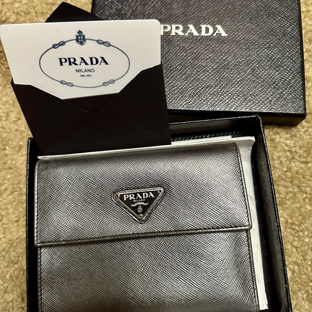 Prada trifold wallet